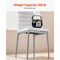 Metal Dining Chairs with Cushioned Seat, PVC Leather and Ergonomic Design